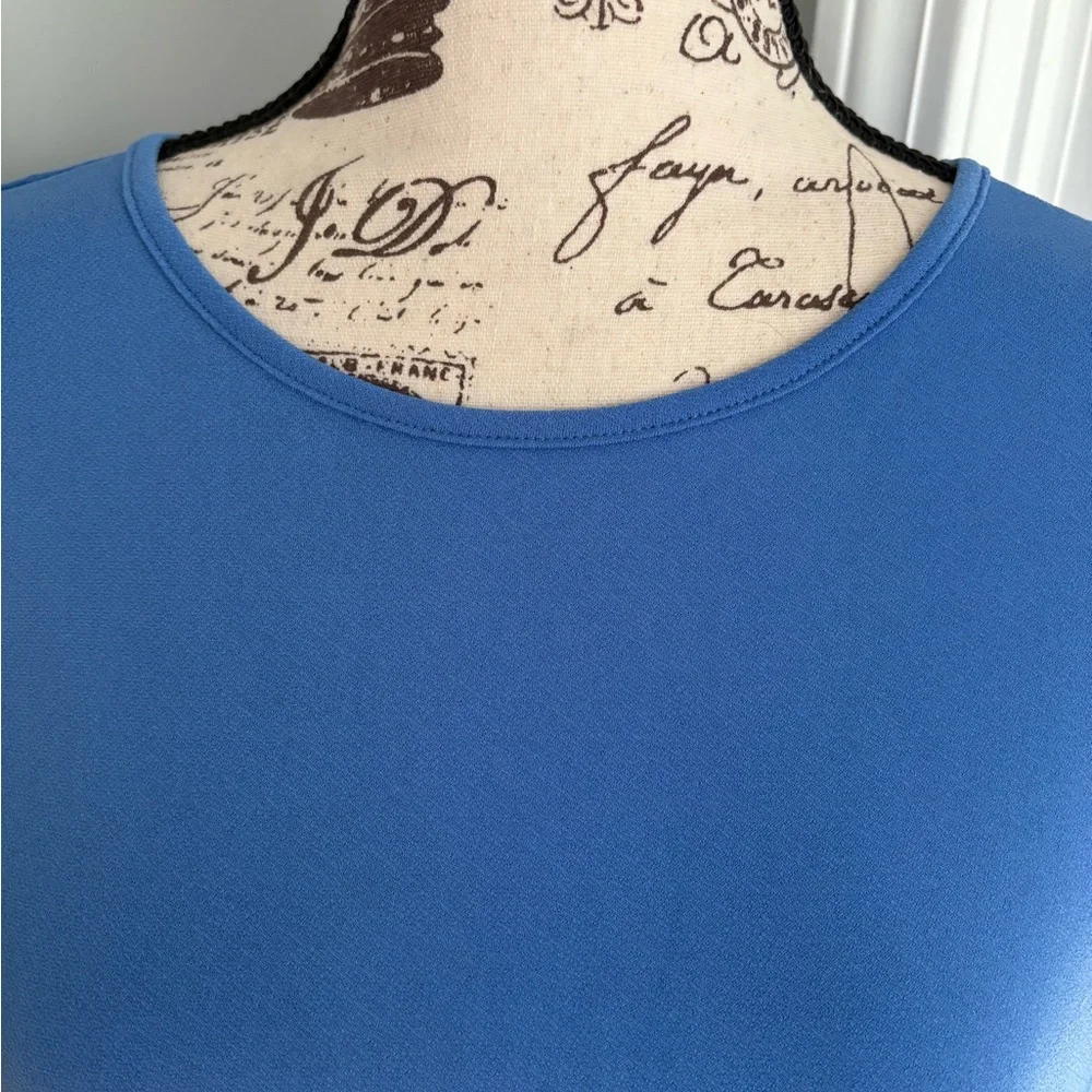 CeCe Blue Flutter Sleeve Ruffled Top - Picture 2 of 9